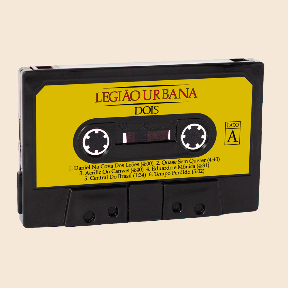Carteira em formato de fita K7 com tema Legião Urbana, Dois